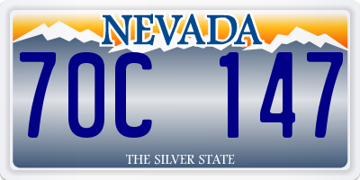 NV license plate 70C147