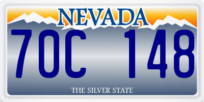 NV license plate 70C148