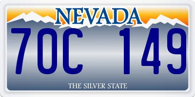 NV license plate 70C149