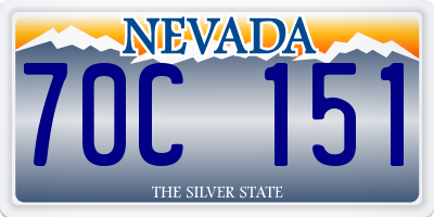 NV license plate 70C151