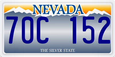 NV license plate 70C152