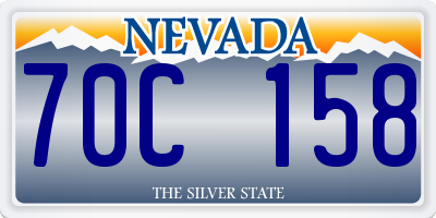 NV license plate 70C158