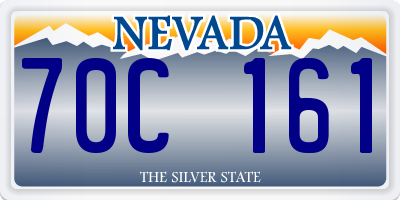 NV license plate 70C161
