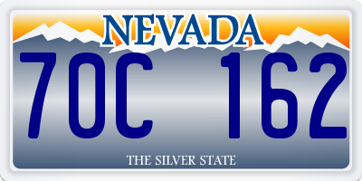 NV license plate 70C162