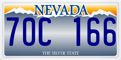 NV license plate 70C166