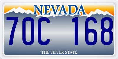 NV license plate 70C168