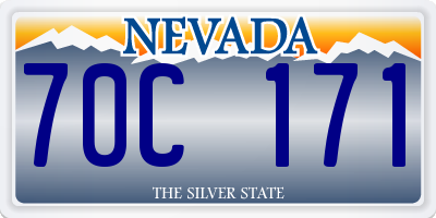 NV license plate 70C171