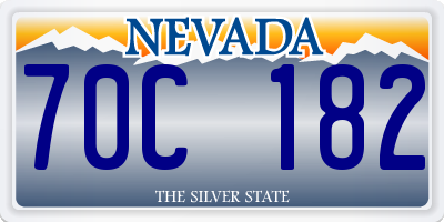 NV license plate 70C182