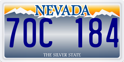 NV license plate 70C184