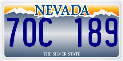 NV license plate 70C189