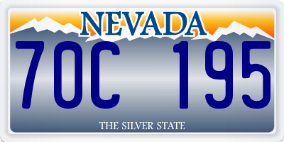 NV license plate 70C195