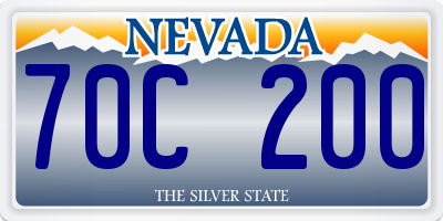 NV license plate 70C200