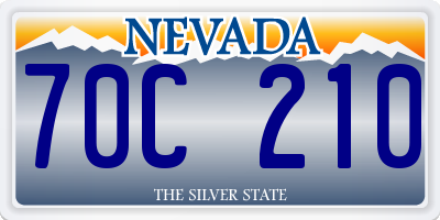 NV license plate 70C210