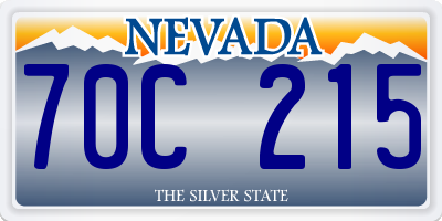 NV license plate 70C215