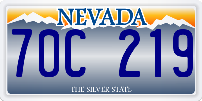 NV license plate 70C219