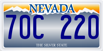 NV license plate 70C220