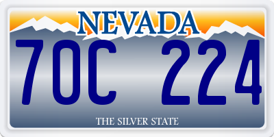 NV license plate 70C224