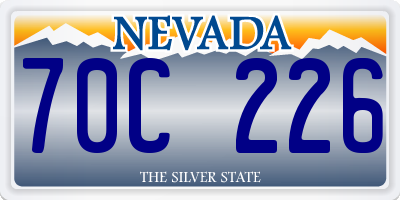 NV license plate 70C226