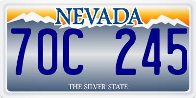 NV license plate 70C245