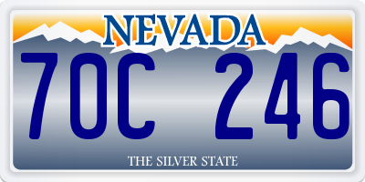 NV license plate 70C246