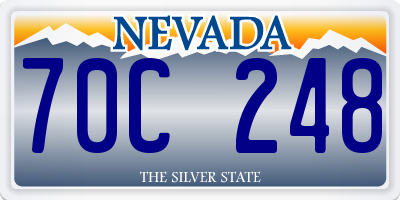 NV license plate 70C248