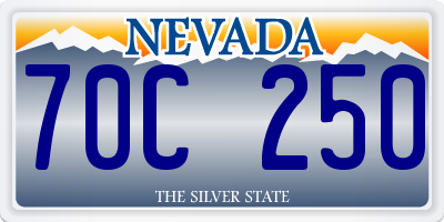 NV license plate 70C250