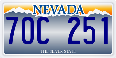 NV license plate 70C251