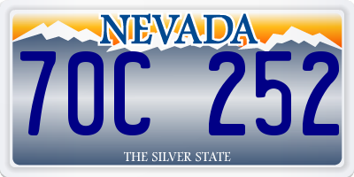 NV license plate 70C252