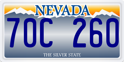 NV license plate 70C260