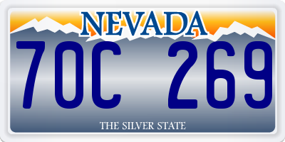 NV license plate 70C269