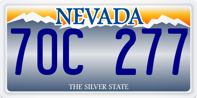 NV license plate 70C277