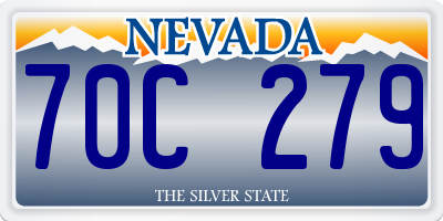 NV license plate 70C279