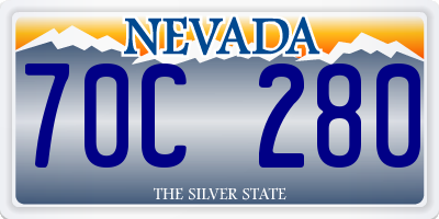 NV license plate 70C280