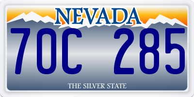 NV license plate 70C285