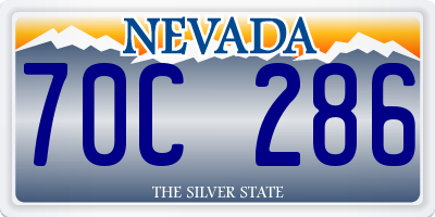 NV license plate 70C286