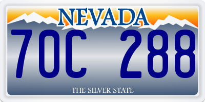 NV license plate 70C288
