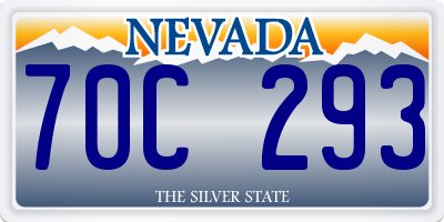 NV license plate 70C293