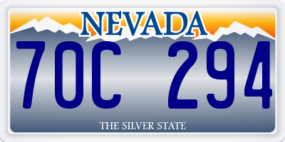 NV license plate 70C294