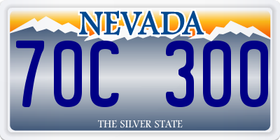 NV license plate 70C300