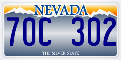 NV license plate 70C302