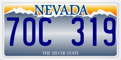 NV license plate 70C319
