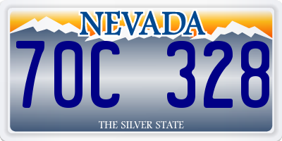 NV license plate 70C328