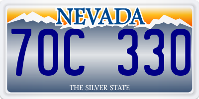 NV license plate 70C330