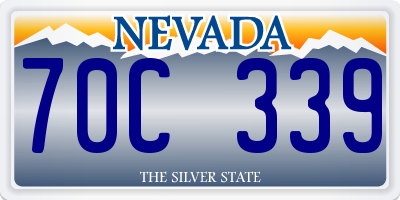NV license plate 70C339