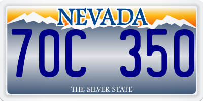 NV license plate 70C350