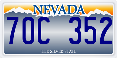 NV license plate 70C352