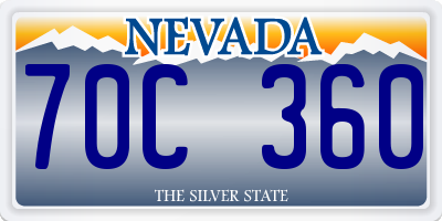 NV license plate 70C360