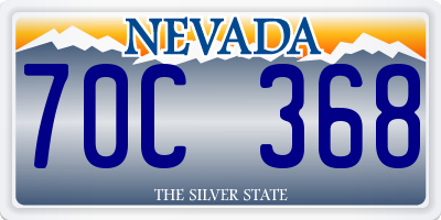 NV license plate 70C368