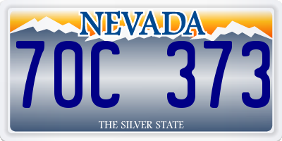 NV license plate 70C373