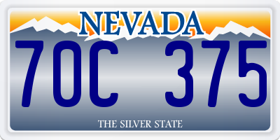 NV license plate 70C375
